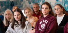 Prime School pupil contributing to an Erasmus+ conversation