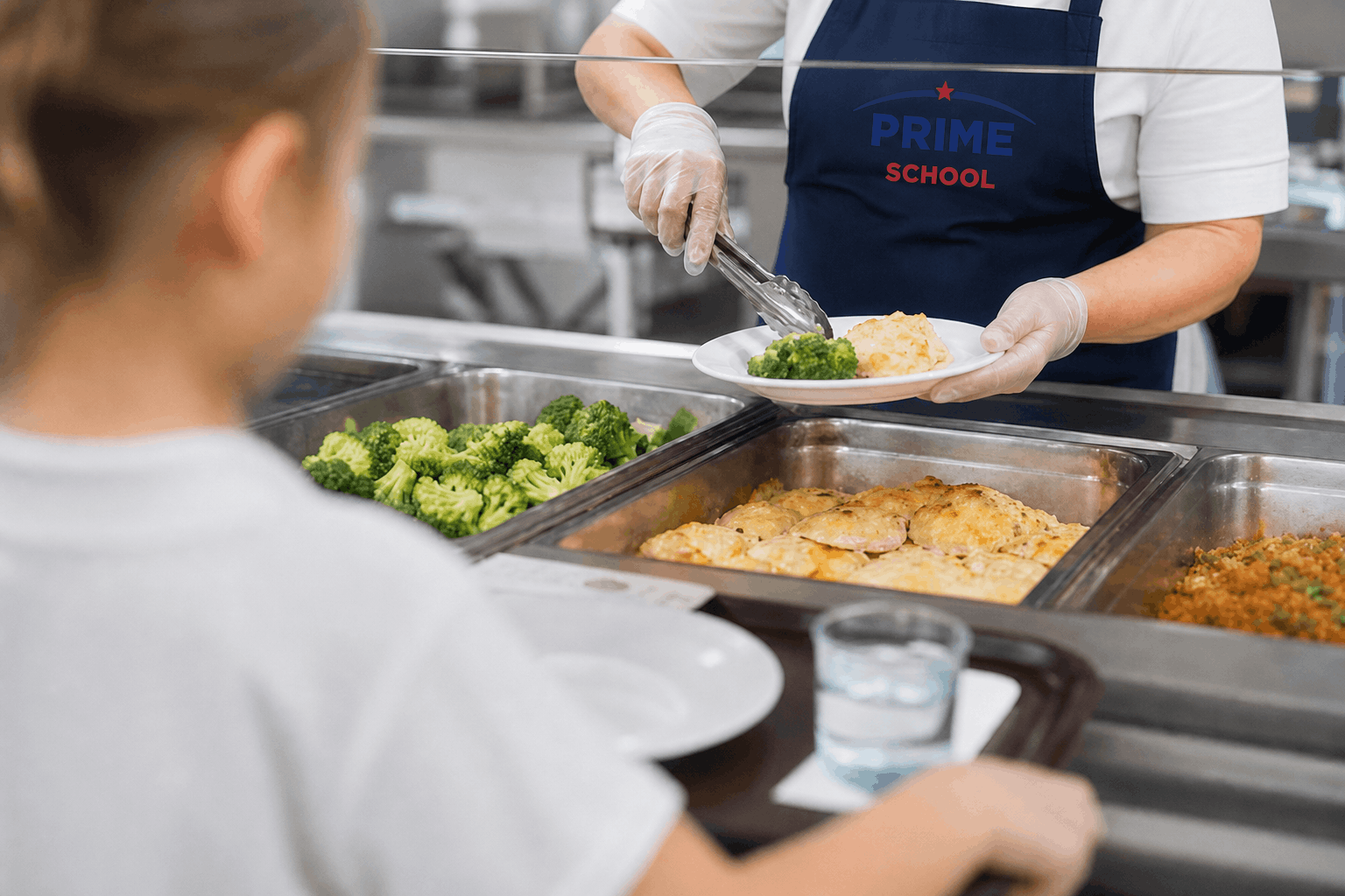 Prime School canteen with freshly prepared meals